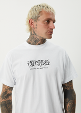 AFENDS Mens Horsey - Boxy Tee - White - Afends mens horsey   boxy tee   white