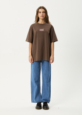 AFENDS Mens Sixsixsix - Retro Tee - Coffee - Afends mens sixsixsix   retro tee   coffee