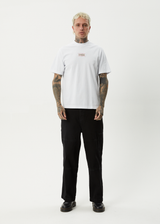 AFENDS Mens Sixsixsix - Retro Tee - White - Afends mens sixsixsix   retro tee   white