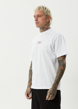 AFENDS Mens Sixsixsix - Retro Tee - White - Afends mens sixsixsix   retro tee   white