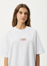 AFENDS Mens Sixsixsix - Retro Tee - White - Afends mens sixsixsix   retro tee   white