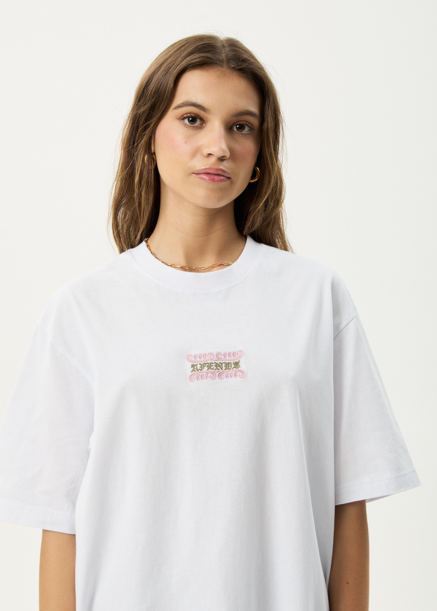 AFENDS Mens Sixsixsix - Retro Tee - White