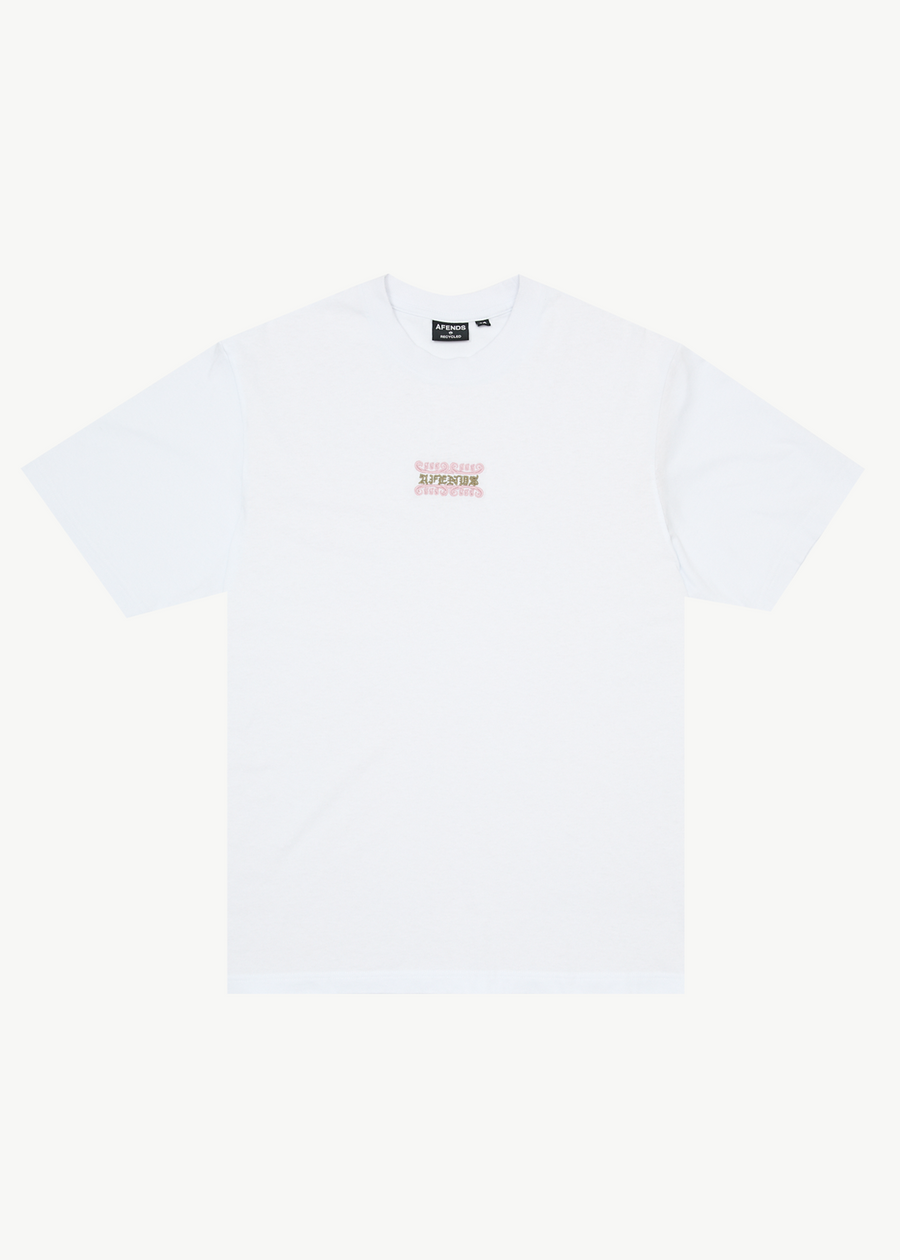 AFENDS Mens Sixsixsix - Retro Tee - White