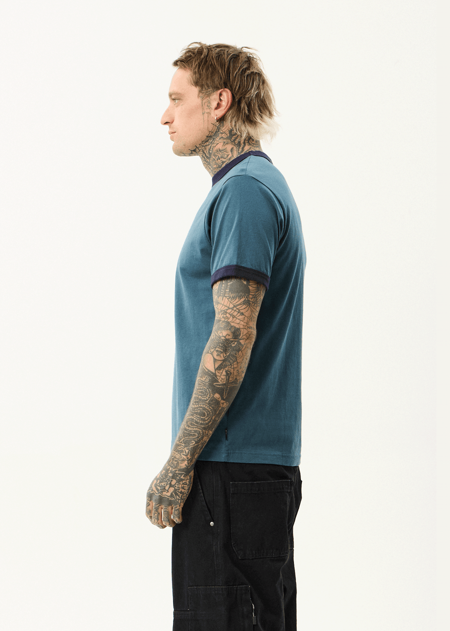 AFENDS Mens Witchcraft - Ringer Tee - Fuel