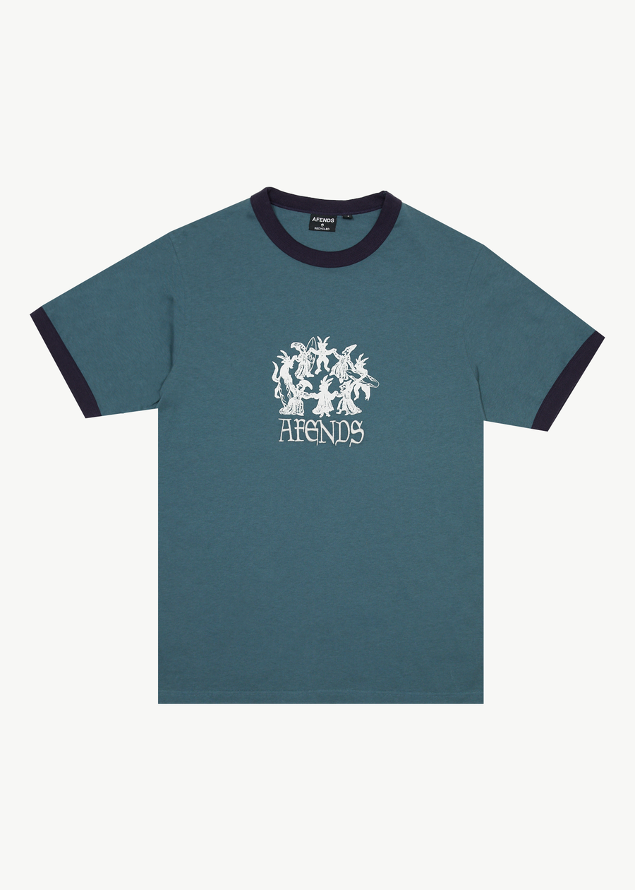 AFENDS Mens Witchcraft - Ringer Tee - Fuel