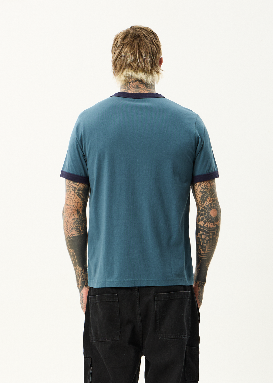 AFENDS Mens Witchcraft - Ringer Tee - Fuel