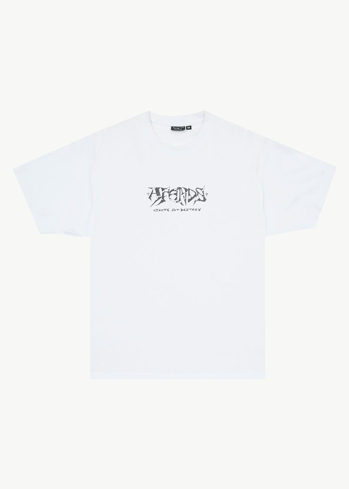 AFENDS Mens Horsey - Boxy Tee - White
