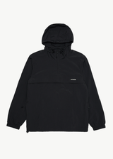 AFENDS Mens System - Water Resistant Spray Anorak Jacket - Black - Afends mens system   water resistant spray anorak jacket   black