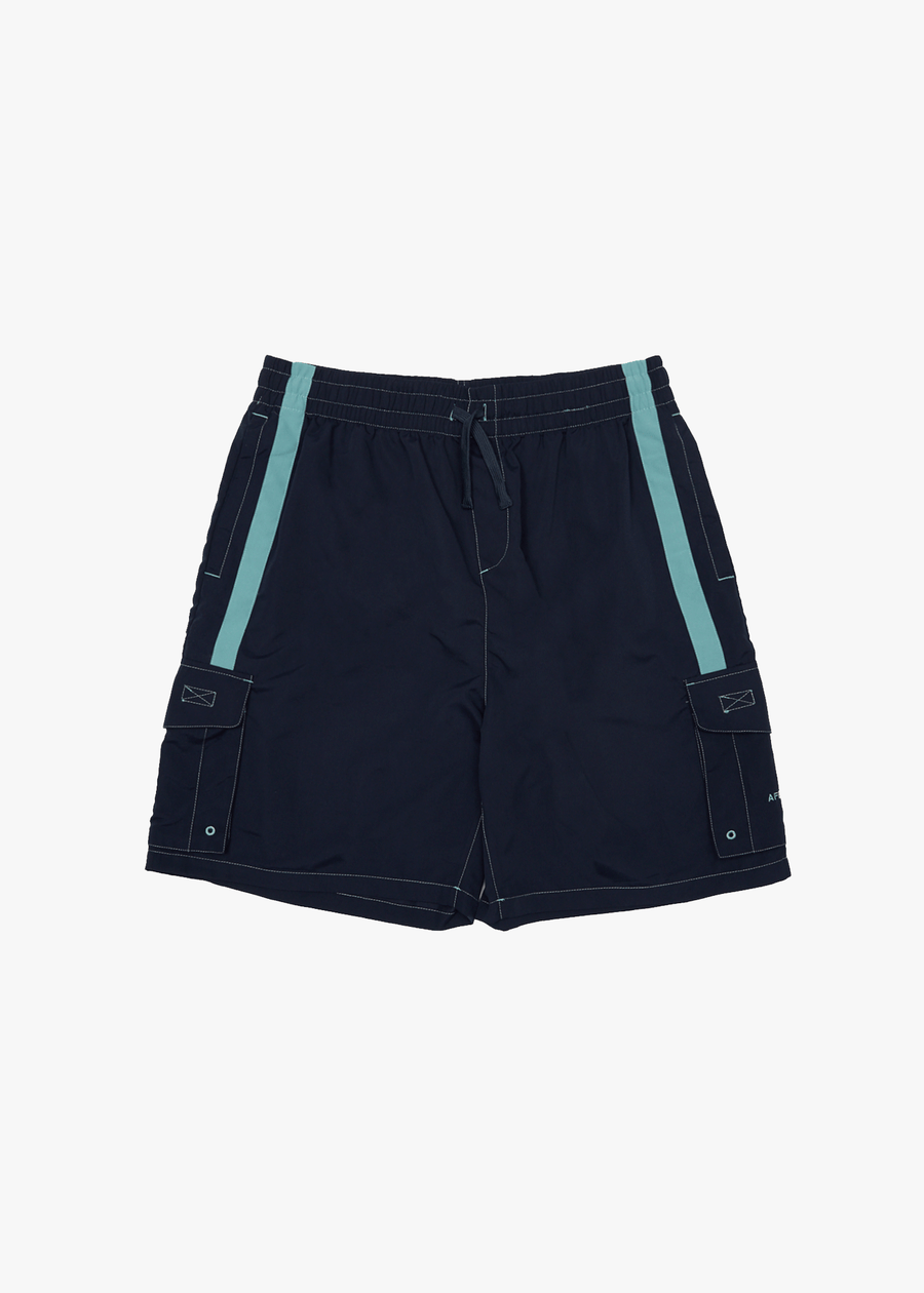 AFENDS Mens House Related - Cargo Swim Short 20" - Deep Sea