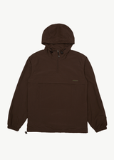 AFENDS Mens System - Water Resistant Spray Anorak Jacket - Coffee - Afends mens system   water resistant spray anorak jacket   coffee