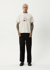 AFENDS Mens Trayback - Boxy Tee - Moonbeam - Afends mens trayback   boxy tee   moonbeam