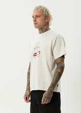 AFENDS Mens Trayback - Boxy Tee - Moonbeam - Afends mens trayback   boxy tee   moonbeam