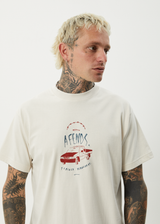 AFENDS Mens Trayback - Boxy Tee - Moonbeam - Afends mens trayback   boxy tee   moonbeam