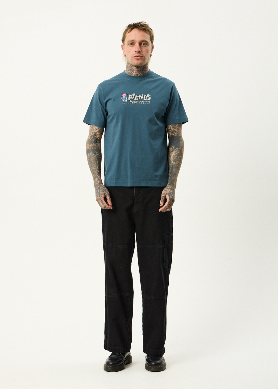 AFENDS Mens Huffenpuff - Retro Tee - Fuel