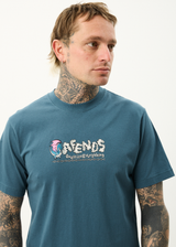 AFENDS Mens Huffenpuff - Retro Tee - Fuel - Afends mens huffenpuff   retro tee   fuel