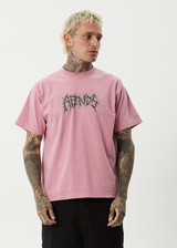 AFENDS Mens Heavy Petal - Heavyweight Boxy Tee - Washed Marrakesh - Afends mens heavy petal   heavyweight boxy tee   washed marrakesh