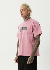 AFENDS Mens Heavy Petal - Heavyweight Boxy Tee - Washed Marrakesh - Afends mens heavy petal   heavyweight boxy tee   washed marrakesh