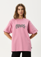 AFENDS Mens Heavy Petal - Heavyweight Boxy Tee - Washed Marrakesh - Afends mens heavy petal   heavyweight boxy tee   washed marrakesh