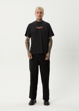 AFENDS Mens Waves - Boxy Tee - Black - Afends mens waves   boxy tee   black