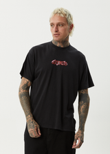 AFENDS Mens Waves - Boxy Tee - Black - Afends mens waves   boxy tee   black