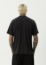 AFENDS Mens Waves - Boxy Tee - Black - Afends mens waves   boxy tee   black