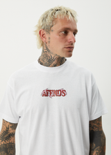 AFENDS Mens Waves - Boxy Tee - White - Afends mens waves   boxy tee   white