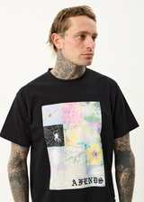 AFENDS Mens Sadworld - Heavyweight Boxy Tee - Black - Afends mens sadworld   heavyweight boxy tee   black