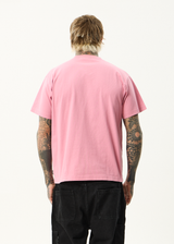 AFENDS Mens Sadworld - Heavyweight Boxy Tee - Washed Marrakesh - Afends mens sadworld   heavyweight boxy tee   washed marrakesh
