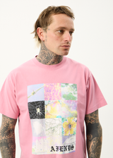 AFENDS Mens Sadworld - Heavyweight Boxy Tee - Washed Marrakesh - Afends mens sadworld   heavyweight boxy tee   washed marrakesh