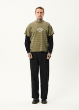 AFENDS Mens My Tribe - Layered Boxy Tee - Boa - Afends mens my tribe   layered boxy tee   boa