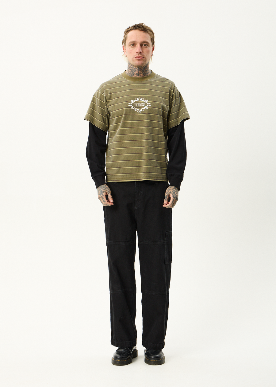 AFENDS Mens My Tribe - Layered Boxy Tee - Boa