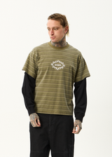 AFENDS Mens My Tribe - Layered Boxy Tee - Boa - Afends mens my tribe   layered boxy tee   boa