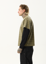 AFENDS Mens My Tribe - Layered Boxy Tee - Boa - Afends mens my tribe   layered boxy tee   boa