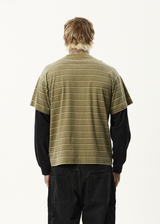 AFENDS Mens My Tribe - Layered Boxy Tee - Boa - Afends mens my tribe   layered boxy tee   boa