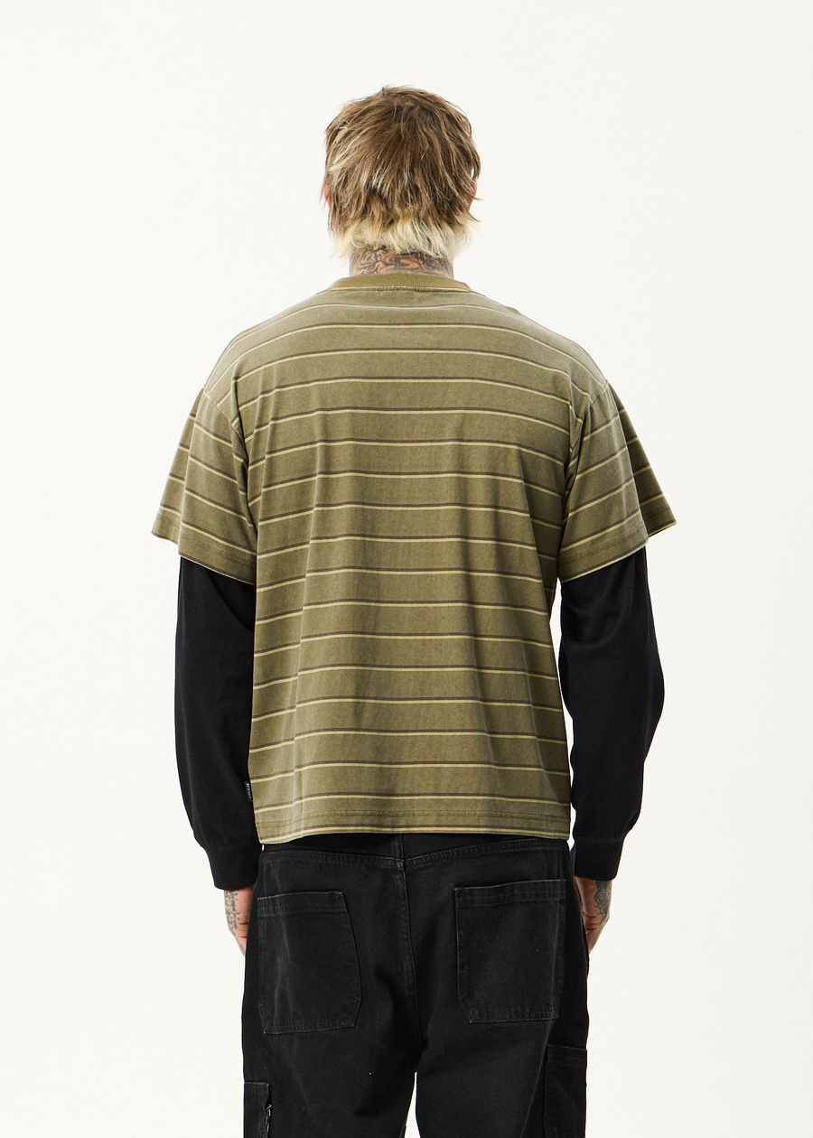 AFENDS Mens My Tribe - Layered Boxy Tee - Boa