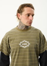 AFENDS Mens My Tribe - Layered Boxy Tee - Boa - Afends mens my tribe   layered boxy tee   boa