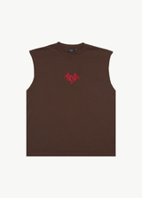 AFENDS Mens Bats - Sleeveless Tee - Coffee - Afends mens bats   sleeveless tee   coffee