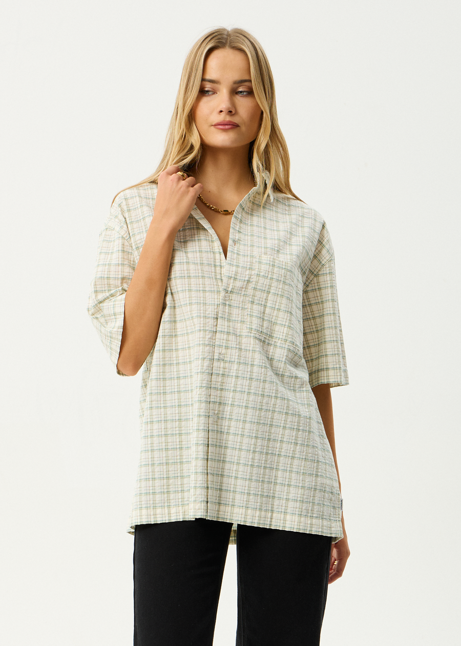 AFENDS Mens Legacy - Short Sleeve Shirt - Boa Check