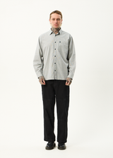 AFENDS Mens Bats - Oversized Striped Long Sleeve Shirt - Fuel - Afends mens bats   oversized striped long sleeve shirt   fuel