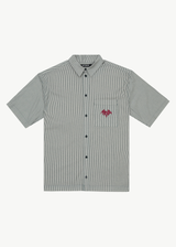 AFENDS Mens Bats - Striped Short Sleeve Shirt - Fuel - Afends mens bats   striped short sleeve shirt   fuel