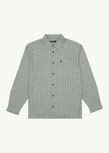 AFENDS Mens Bats - Oversized Striped Long Sleeve Shirt - Fuel - Afends mens bats   oversized striped long sleeve shirt   fuel