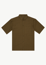 AFENDS Mens Challenger - Check Short Sleeve Shirt - Elmwood - Afends mens challenger   check short sleeve shirt   elmwood