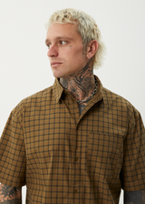 AFENDS Mens Challenger - Check Short Sleeve Shirt - Elmwood - Afends mens challenger   check short sleeve shirt   elmwood