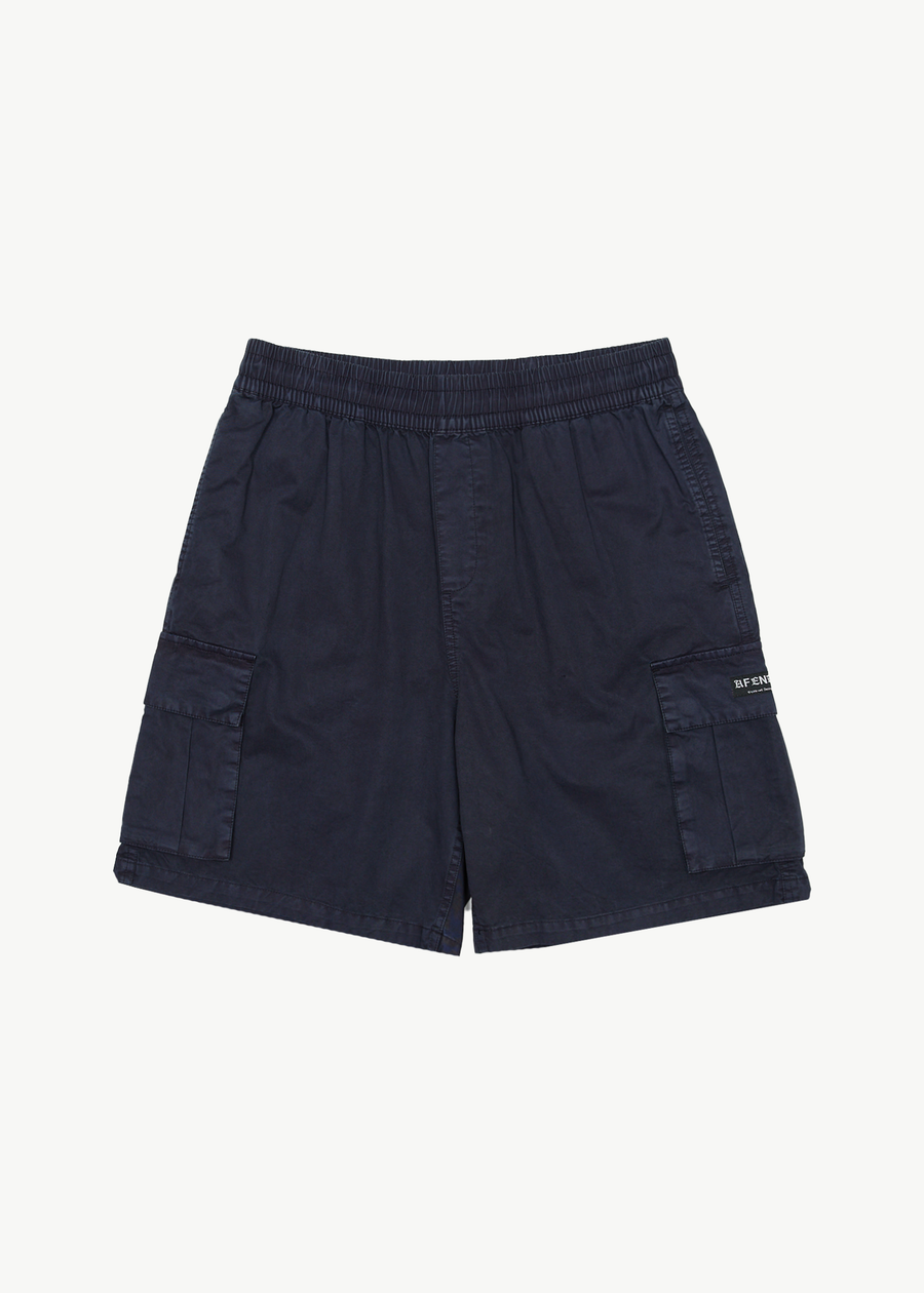 AFENDS Mens Overdie - Oversized Cargo Short 20" - Deep Sea