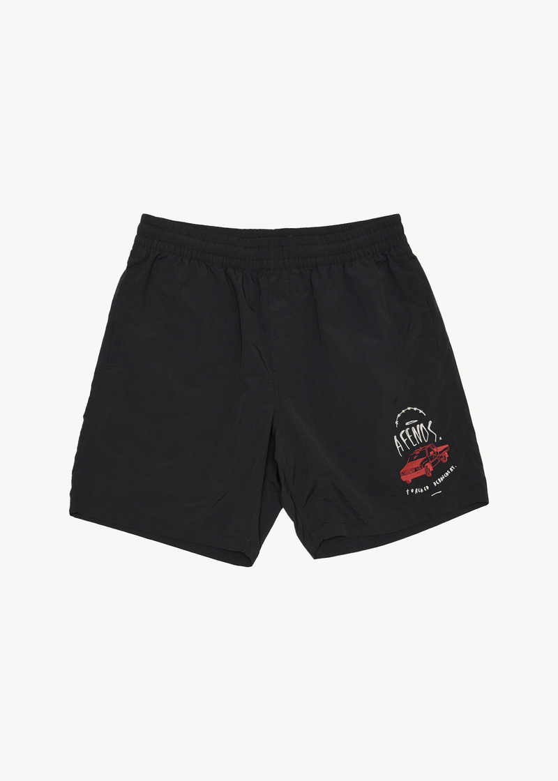 AFENDS Mens Trayback - Baywatch Swim Short 18