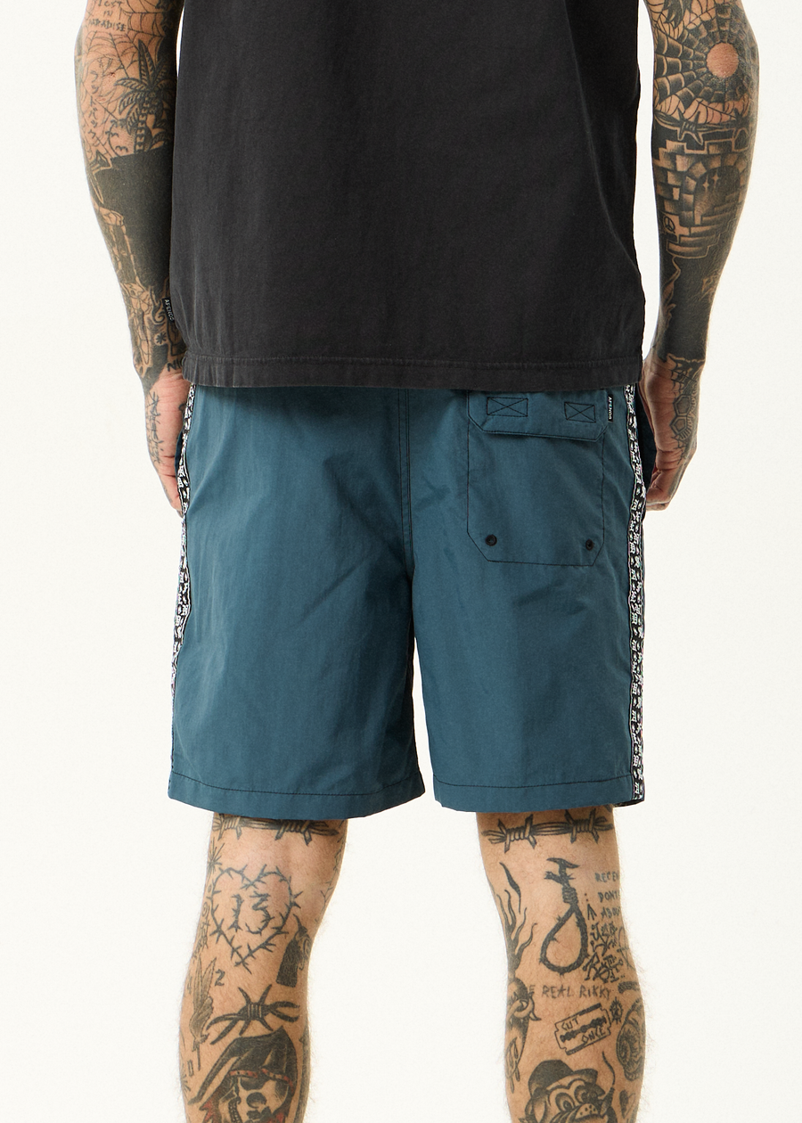 AFENDS Mens Sixsixsix - Baywatch Swim Short 18" - Fuel