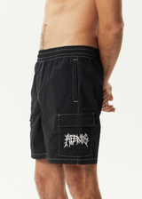 AFENDS Mens Heavy Petal - Cargo Baywatch Swim Short 18
