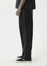 AFENDS Mens Spinal - Track Pant - Black - Afends mens spinal   track pant   black