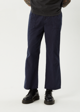 AFENDS Mens Overdie Glider - Overdyed Pleated Pant - Deep Sea - Afends mens overdie glider   overdyed pleated pant   deep sea
