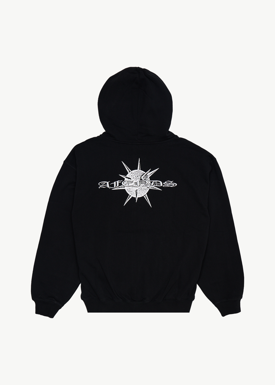 AFENDS Mens Spiked - Zip Hood - Black